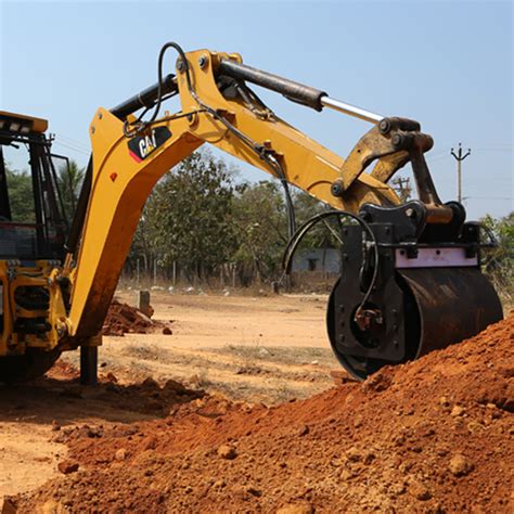 roller attachments for a mini excavator|roller compactor attachment for excavator.